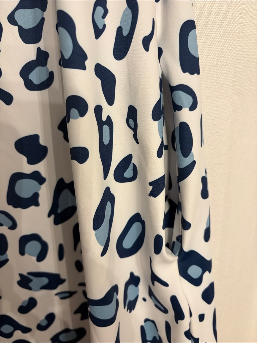 Blue Leopard Print Golf Polo Mini Dress - Picture 2 of 5